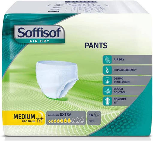 Soffisof 14 Pants Extra Tg. Medio, Dispositivo Medico, Air-Dry 