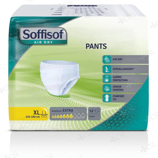 SOFFISOF 12 PANTS EXTRA XL 135-160CM, Dispositivo Medico, Air-Dry 