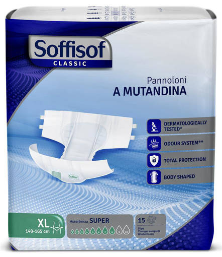 Soffisof Pannoloni Mutandina Super Taglia XL 15 Pz, Dispositivo Medico