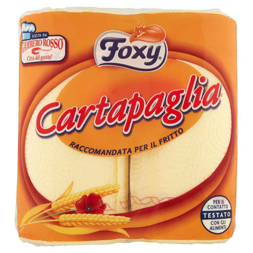 Foxy Cartapaglia Asciugatutto 2 Veli decorato 2 Maxi Rotoli