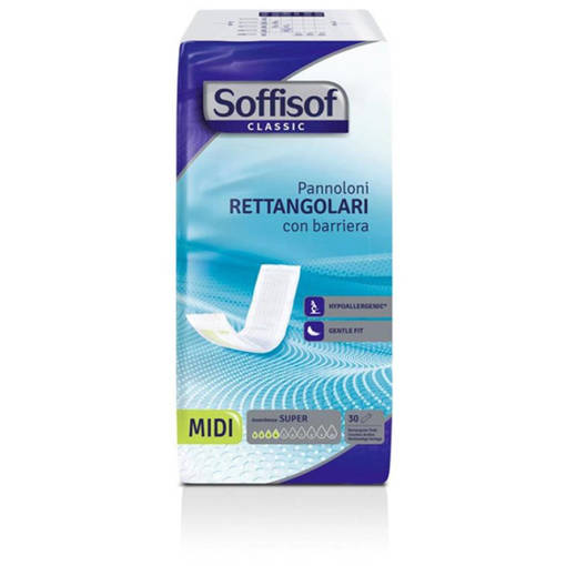 Soffisof Pannoloni Rettangolare Super Con Barriera 30 pz