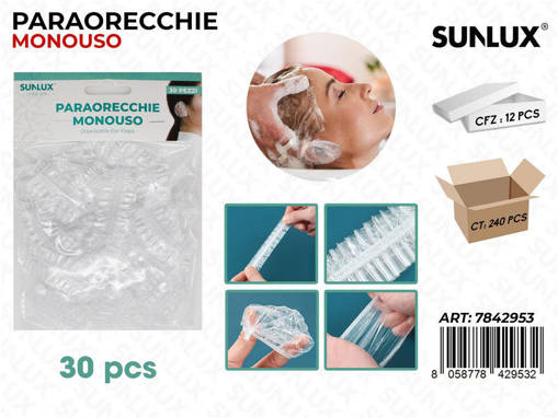Sunlux PARAORECCHIE MONOUSO 30PCS /PZ DA 12**