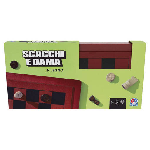 Spin Master - Eg Classici Dama & Scacchi In Legno Deluxe 6067705