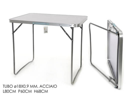 TAVOLO ACCIAIO 80X60X68 CM.