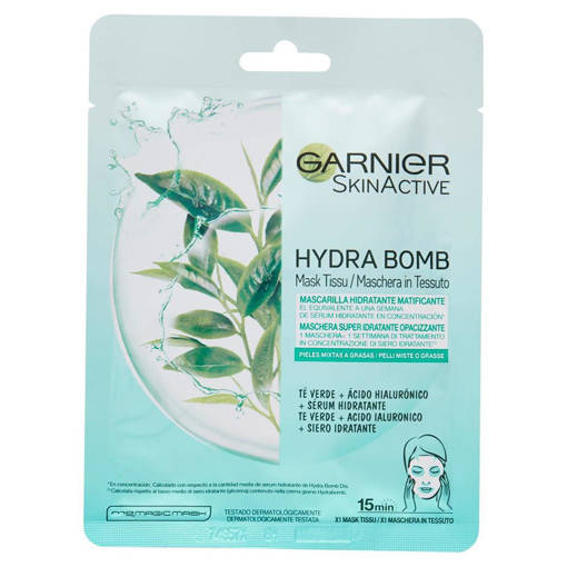 Garnier Maschera In Tessuto Hydra Bomb, Opacizzante, Pelli M