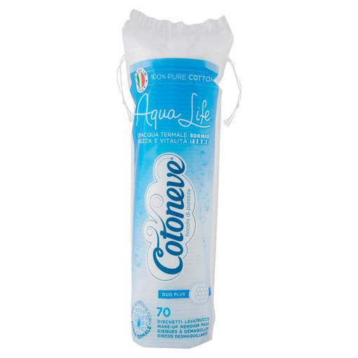 Cotoneve Aqua Life Dischetti Levatrucco Duo Plus 70 pz