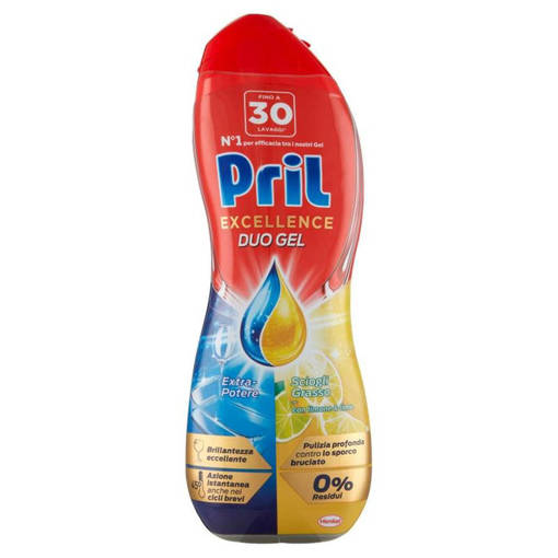Pril Duo Gel Excellence 540 ml Limone e Lime 30 Lavaggi 