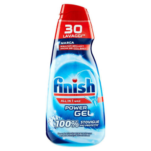 Finish All in 1 Max Power Gel 100% Stoviglie Più Protette 600 ml
