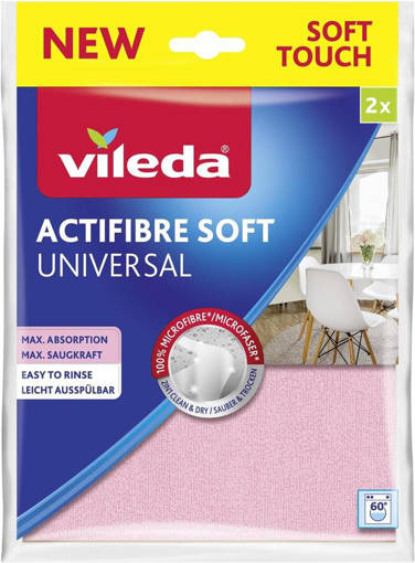 Vileda Panno Microfibre ACTIFIBRE SOFT, 2 pezzi