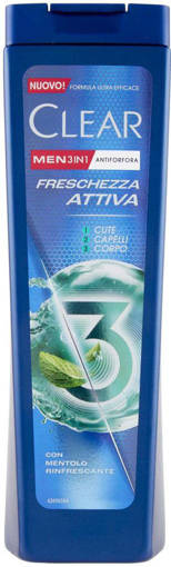 CLEAR SH.225ML 3IN 1 FRESCHEZZA         