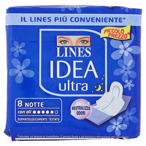 Lines Idea Ultra Notte con ali 8 pz