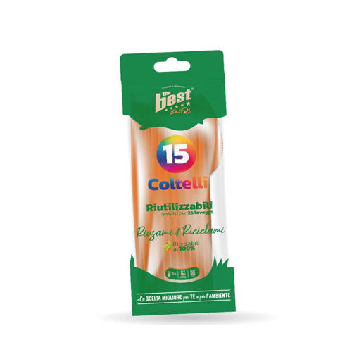 The Best Posate Coltelli Arancio Riutilizzabili 15 Pcs