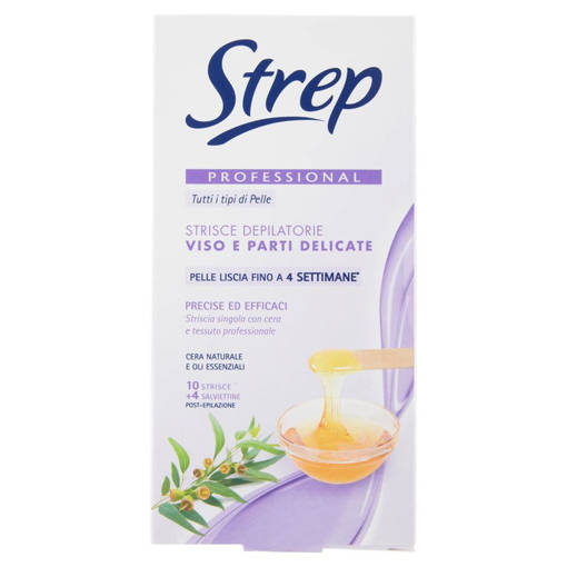 STREP STRISCE DEPILATORIE VISO E PARTI DELICATE 10PZ