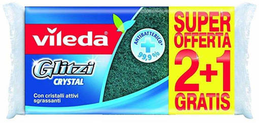 Vileda Spugna Glitzi Crystal 2 + 1 pezzi