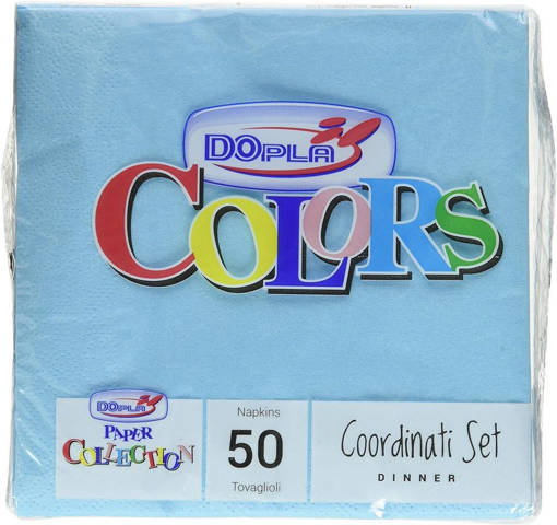 Dopla Tovaglioli Ovatta 33X33 2Veli  Azzurro Carta