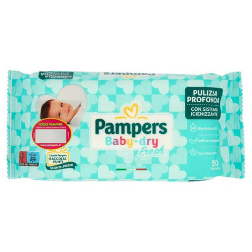 Pampers Salviettine Baby Fresh Onda Clean 50 pz