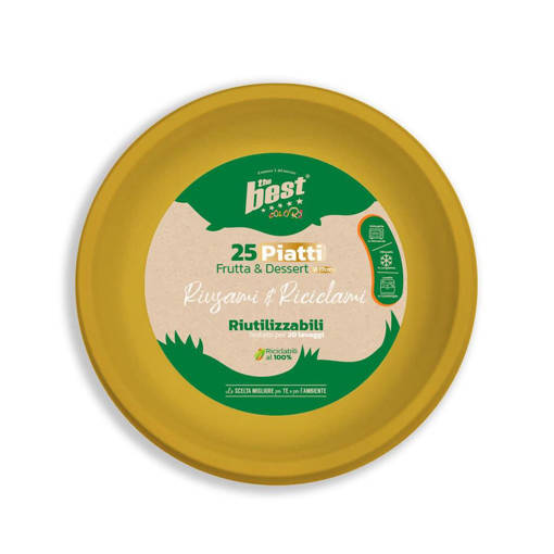 Oro Piatti Frutta Riutilizzabili 25 Pz