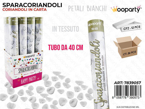 Wooparty Sparacoriandoli Petali In Tessuto Bianchi 40Cm /Pz Da 12**
