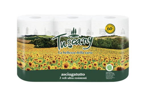 Tuscany Asciugatutto 3 Rotoli 3 Veli Decorato