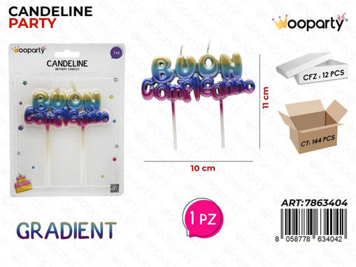 WOOPARTY CANDELINE B. COMPL. GRADIENT 10*11CM /PZ DA 12**