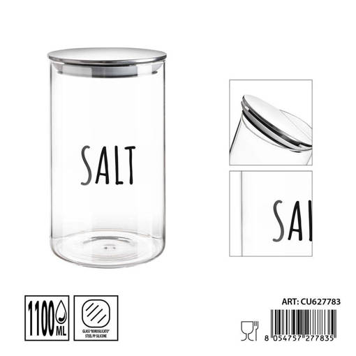 Dc Casa Baratt.Vetro C/Cop.1100Ml 10X17.5 Salt