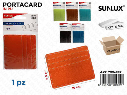 Sunlux - Porta Card In Pu Col. Ass. 10*5.8Cm /Pz Da 12** 7884992
