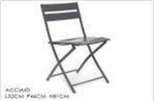 SEDIA PIEGHEVOLE ACCIAIO GRIGIA 