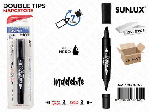 Sunlux - Double Tips Marker Nero 3-5Mm /Pz Da 12** 7886145