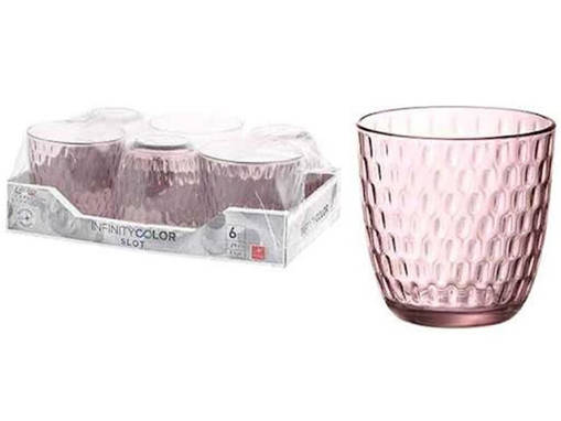 Bormioli Rocco Slot Bicchiere Acqua Lilac Rose 6Pz Cl29