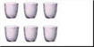 Bormioli Rocco Line Bicchiere Acqua, 6 pezzi, 29 cl, Lilac Rose 