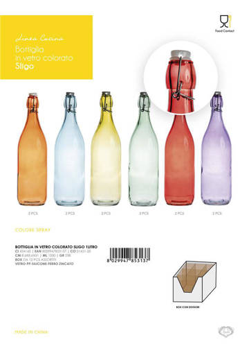 Bottiglia Vetro Colorata Sligo 1L