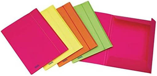 Favorit - Cartella 3 Lembi con Elastico 24 x 33 cm Neon Colori Assortiti 400066846