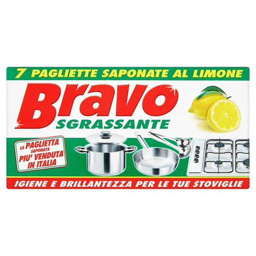 Bravo Pagliette Saponate al Limone, 7 pezzi