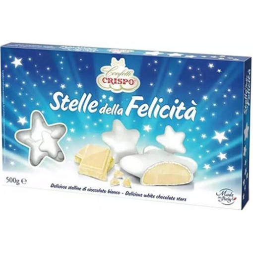 Crispo stelle della felciità 500gr perlate bianche