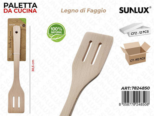 Sunlux Paletta Forata Legno Faggio 30.5Cm /Pz Da 12**