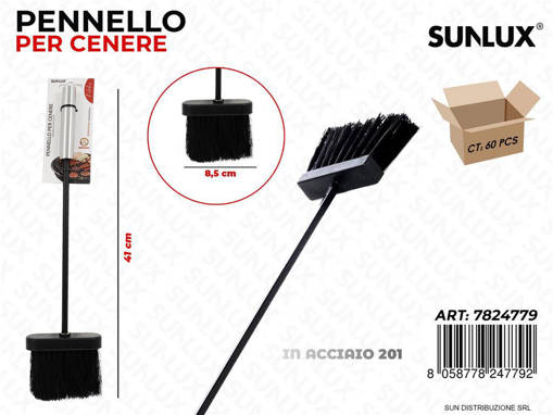 Sunlux Scopa Per Cenere Bbq Acciaio 201 41Cm /Pz Da 6**