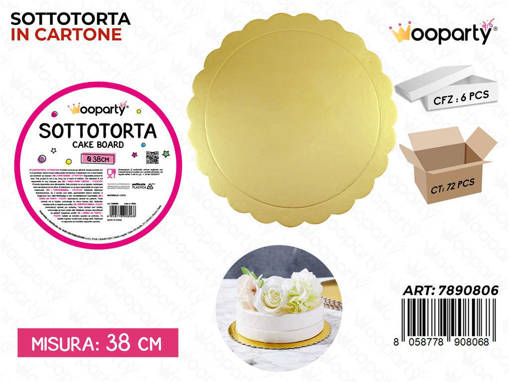 Sunlux Sottotorta In Carta Oro D. 38Cm Pz Da 6**