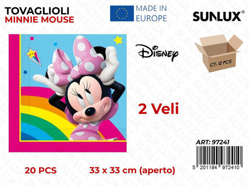 Tovaglioli Carta Fsc Minnie Rainbow Cm 33X33 Cf 20
