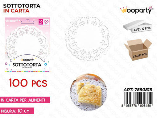 Wooparty Sotto Torta In Carta D.10Cm -100Pcs /Pz Da 12**