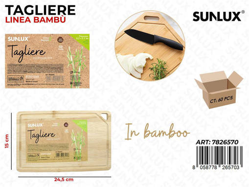 Tagliere In Bamboo 24.5*15Cm /Pz Da 6**