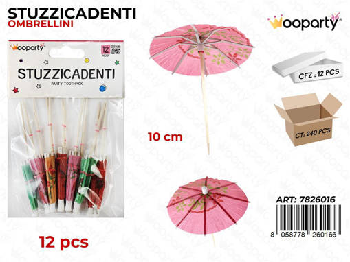 STUZZICADENTI OMBRELLINO