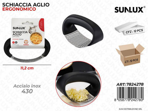 Schiaccia Aglio In Acciaio 430 11.2Cm /Pz Da 12**