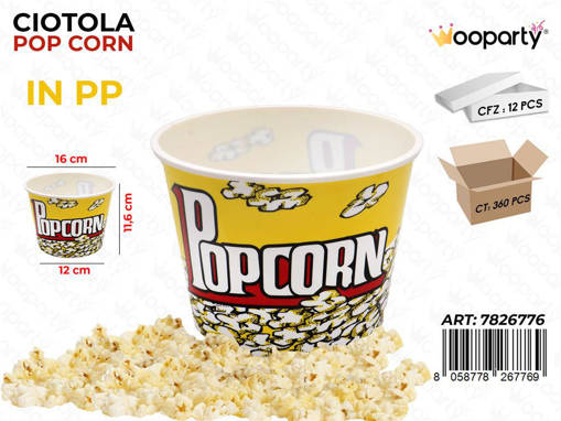 Wooparty Ciotola Pop Corn In Pp 12*11.6*16Cm 
