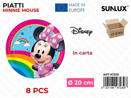 Piatti Carta Fsc Next Generation Minnie Rainbow Diam Cm20 Cf8