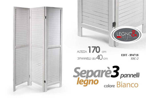 Legno&Disegno Separe 3 Pann Bianco 120*170   Syc-2