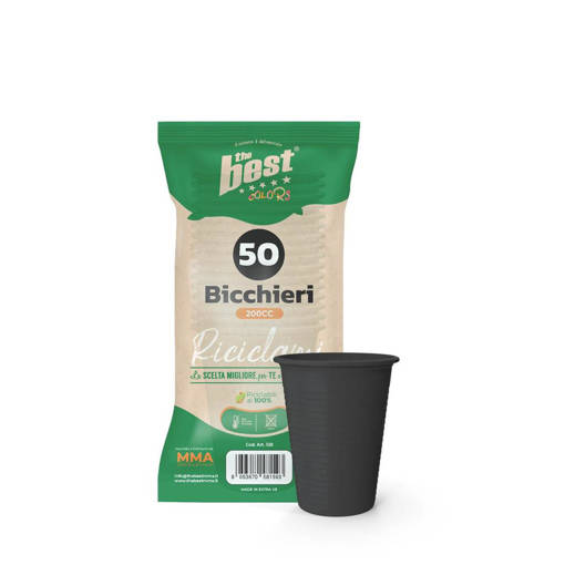 Bicchieri Neri The Best Bicchieri 50 Pcs
