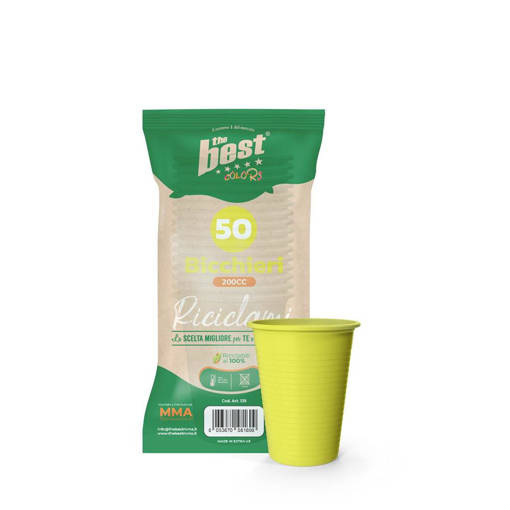 Bicchieri Gialli The Best Bicchieri 50 Pcs