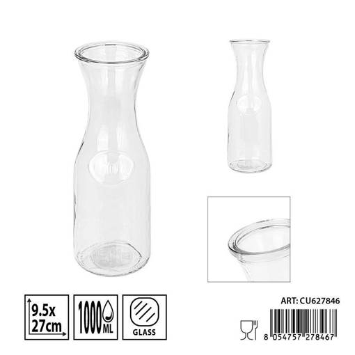 Dc Casa Caraffa Vetro 1000Ml 9.5X27Cm