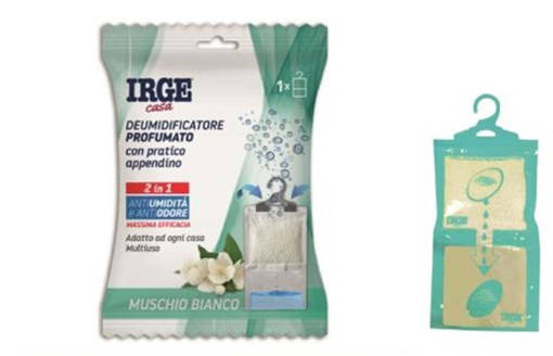 Irge Deumidificatore 500 ml con Appendino Muschio Bianco