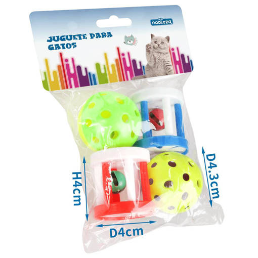 Nobleza Set giochi per gatto in plastica D4.3cm/D4*H4cm